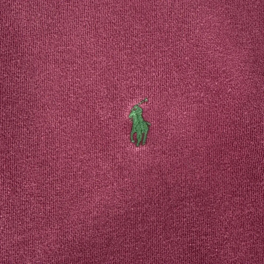 Polo Ralph Lauren Quarter Zip Sweatshirt‎ XXL Plum Burgundy Green Pony Mens
